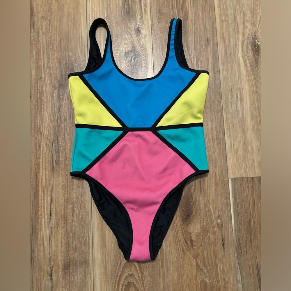 CHUBBIES - size medium - neoprene coloblock bathing suit